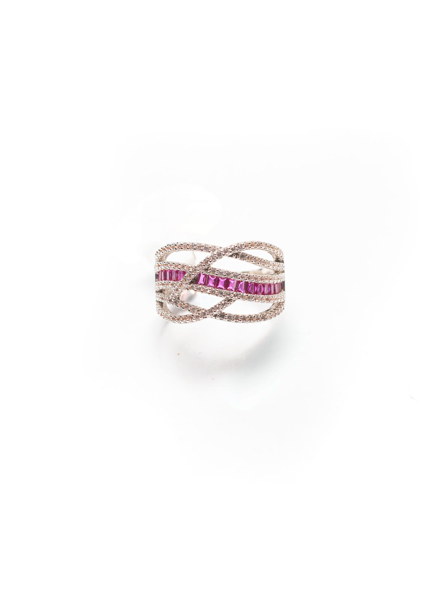 Aveline Twist Ring - Ruby Stone