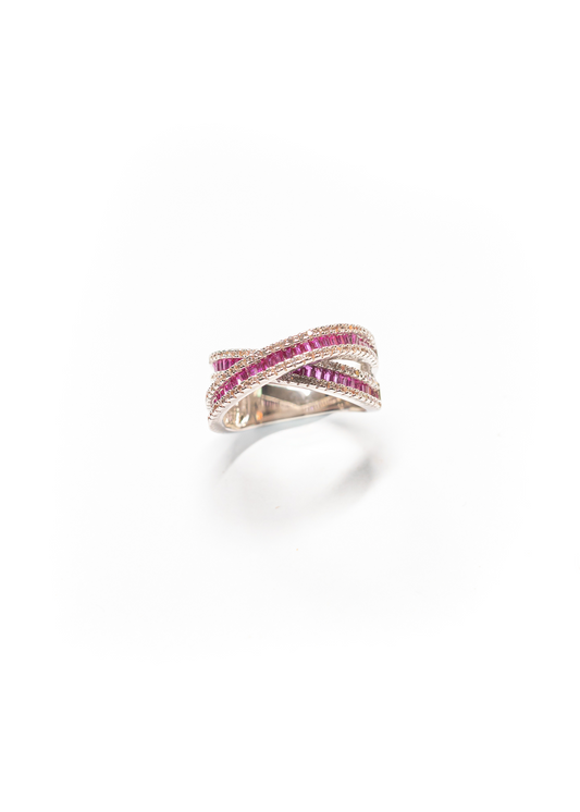 Aveline Slim Ring - Ruby Stone