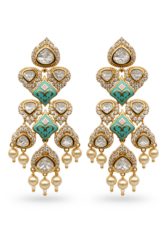 Celestial Mint Kundan Bridal Necklace Set