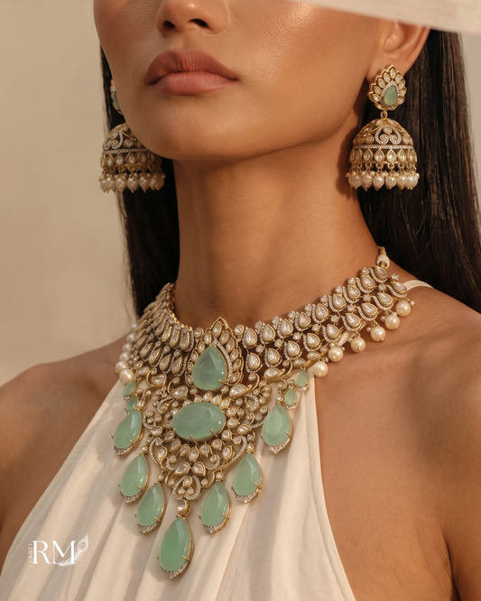 Mint Polki Bridal Set