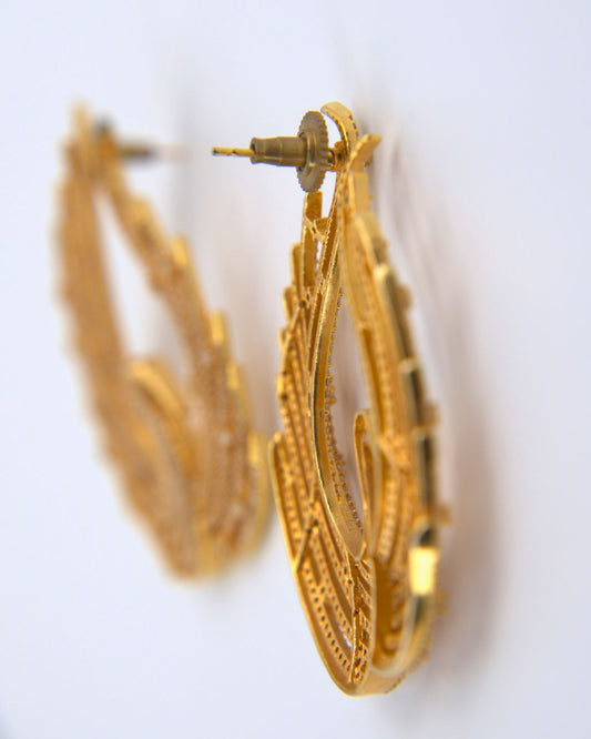 Swan Wing Statement Earrings