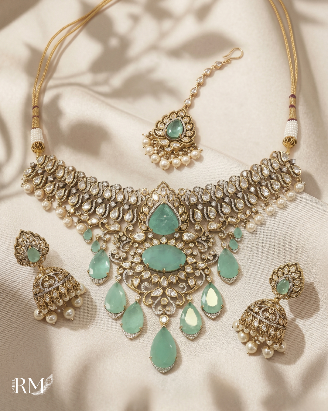 Mint Polki Bridal Set