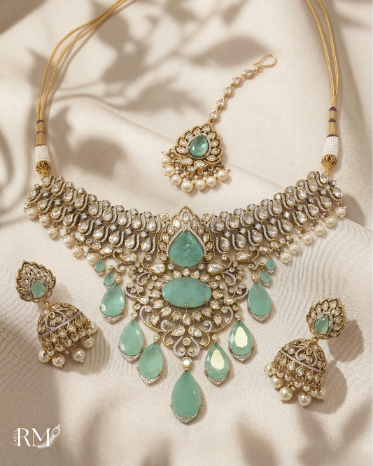 Mint Polki Bridal Set
