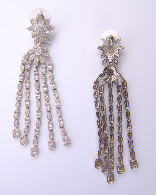 Floral Cascade Dangle Earrings -