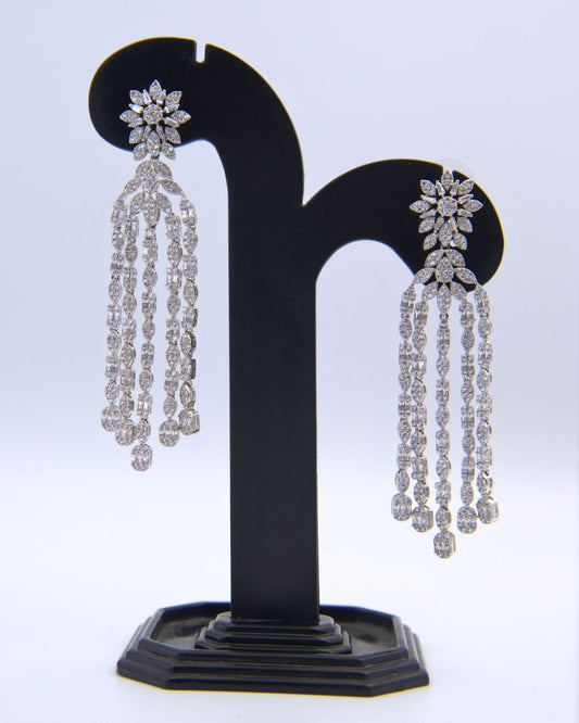 Floral Cascade Dangle Earrings -