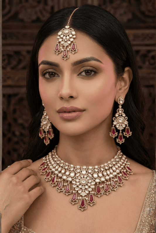 Royal Kundan Ruby Bridal Set