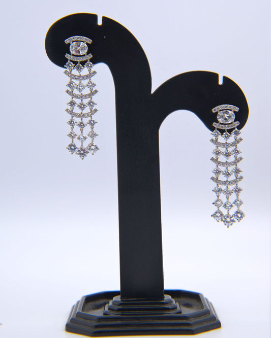 Elegant Cascading Net Drop Earrings