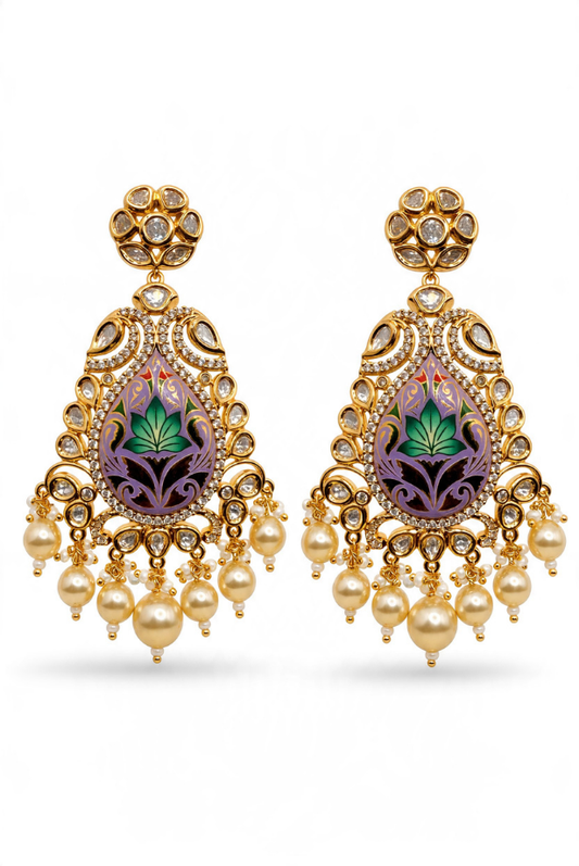 Amethyst Paisley Pearl Rani Haar Set