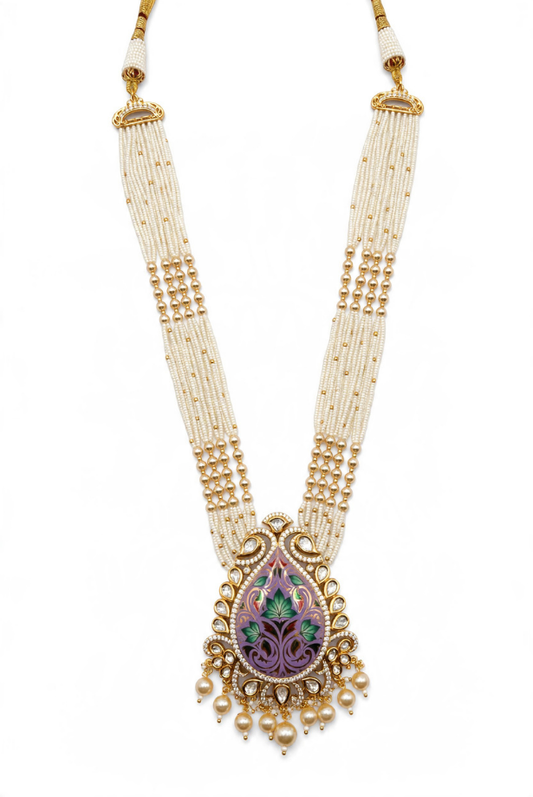 Amethyst Paisley Pearl Rani Haar Set