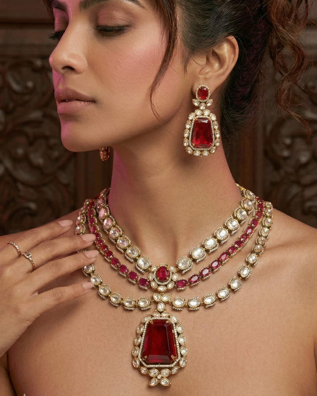 Kundan Jadau Necklace Set – Indian Luxury