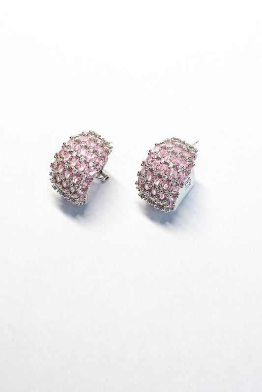 Lavender Pavé Dome Studs