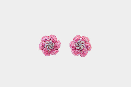 Blush Bloom Floral Stud Earrings