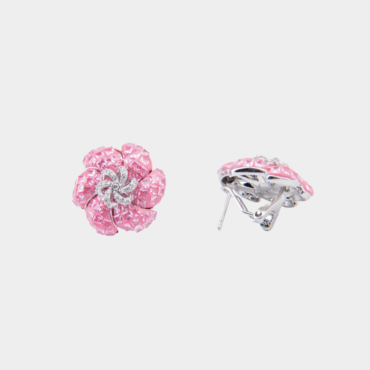Blush Bloom Floral Stud Earrings