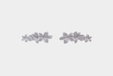 Crystal Blossom Ear Climber Earrings
