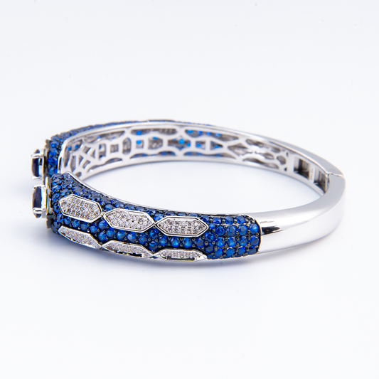 Sapphire Mirage Open Cuff Bracelet