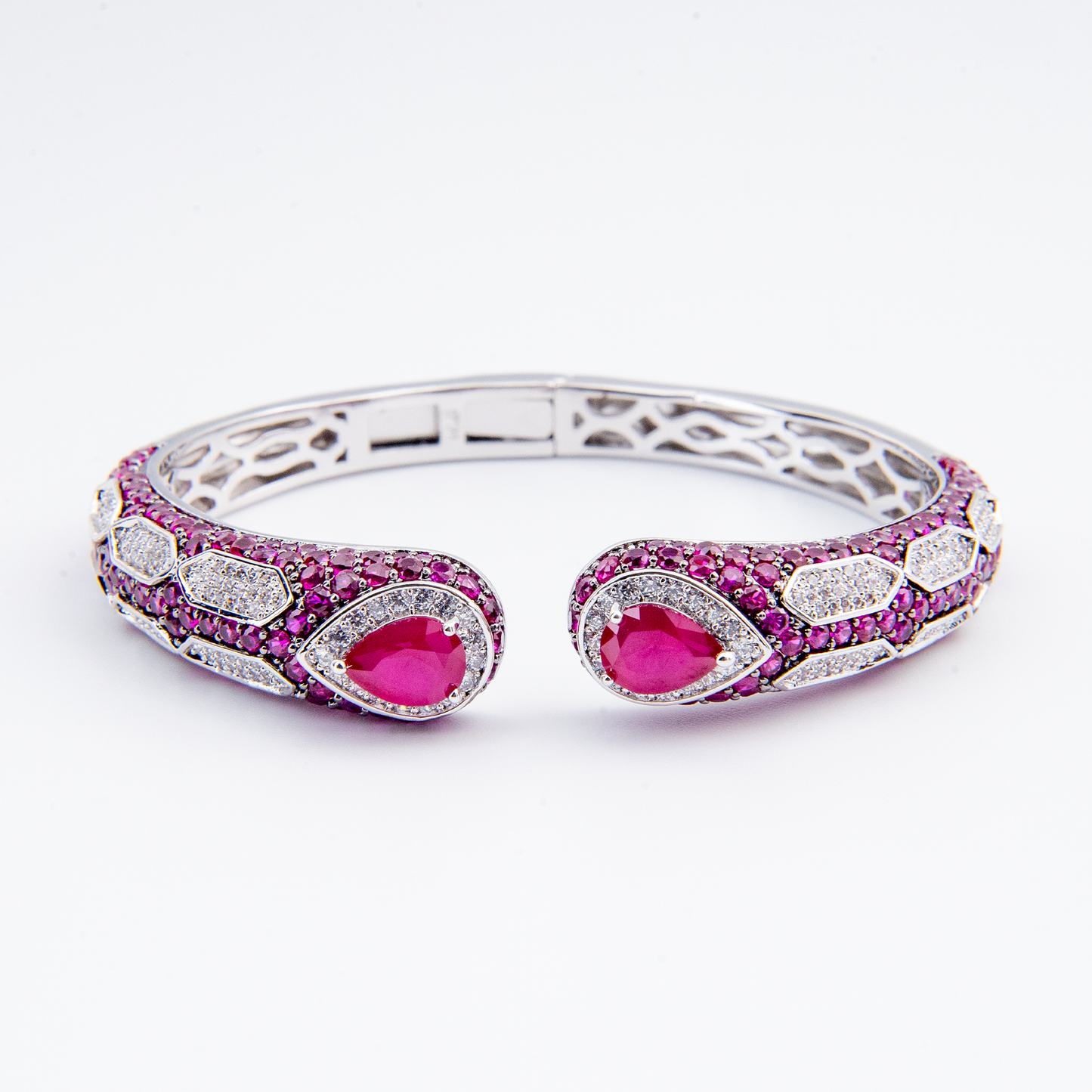 Crimson Mirage Open Cuff Bracelet