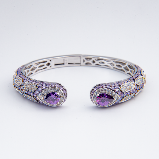 Lilac Mirage Open Cuff Bracelet