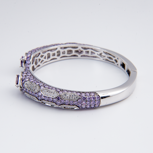 Lilac Mirage Open Cuff Bracelet