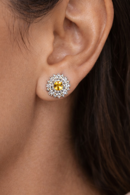 Golden Aura Halo Pendant Necklace Set