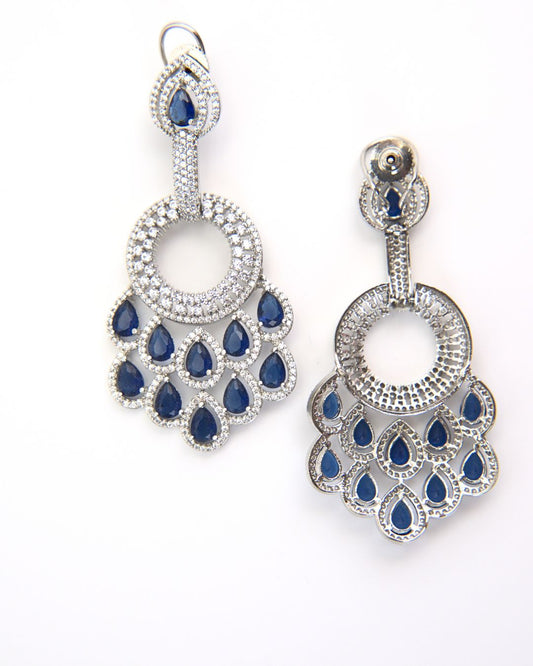 Sapphire Blue Chandelier Earrings
