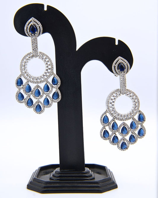 Sapphire Blue Chandelier Earrings