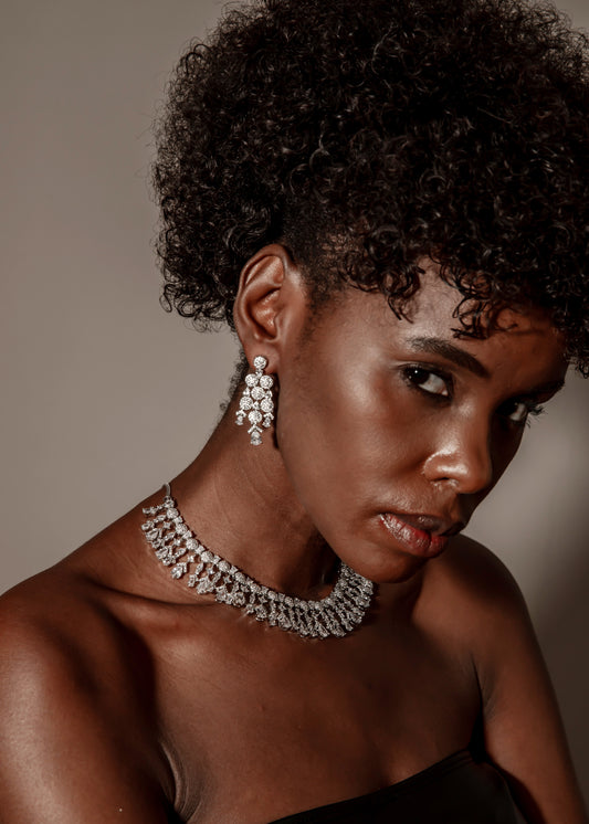 Timeless Diamond Choker and Earring Set