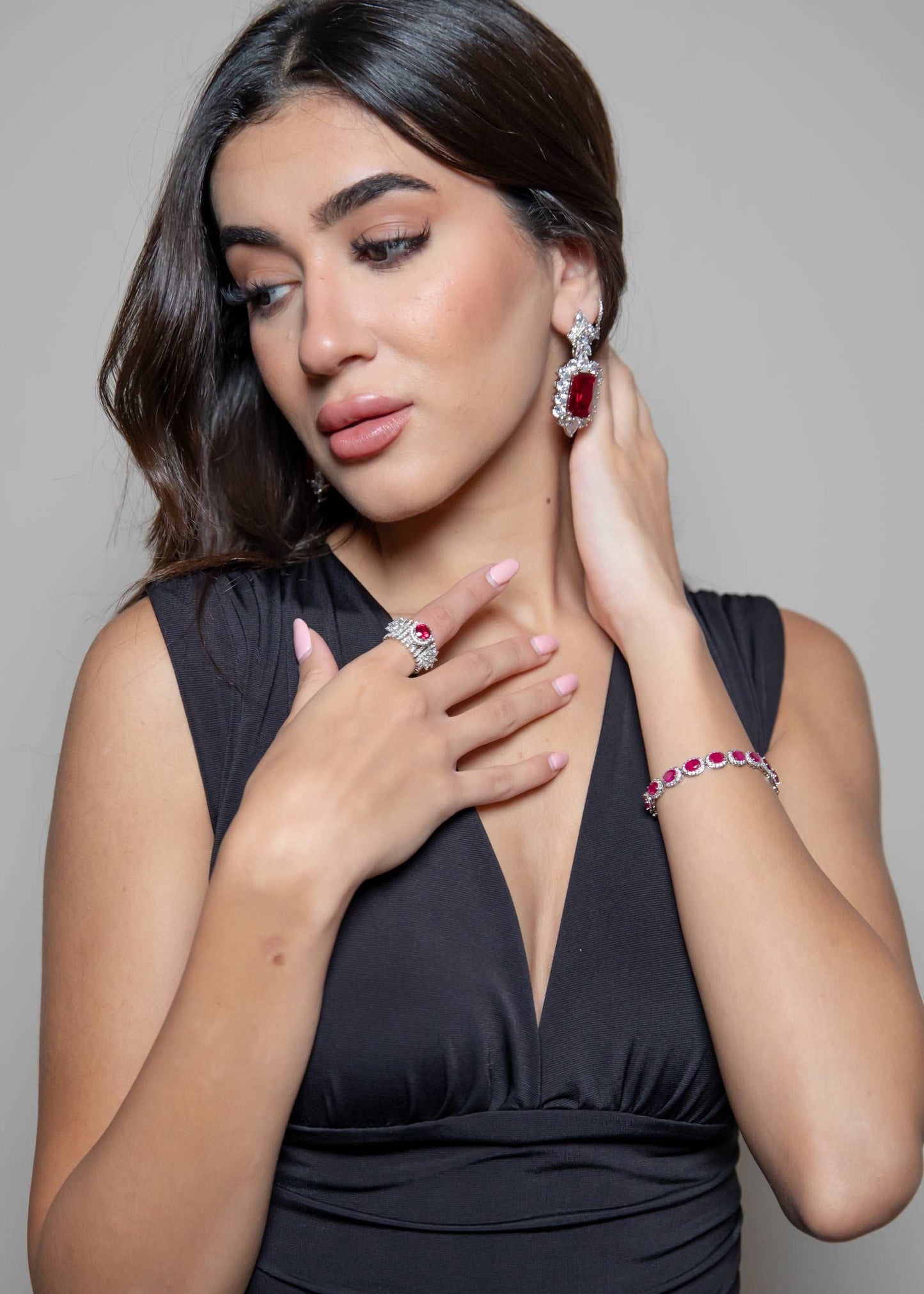 Zircon Ring with Red Stone - LABELRM