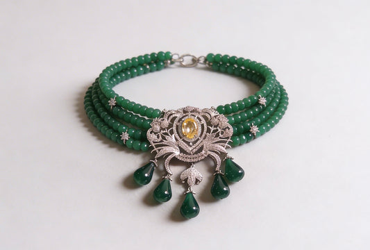 Emerald Bridal luxe Choker