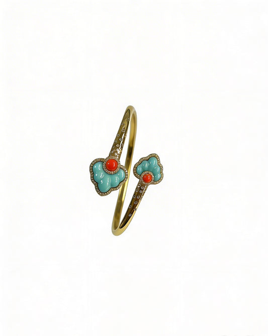 Turquoise Blossom Radiance Bangle