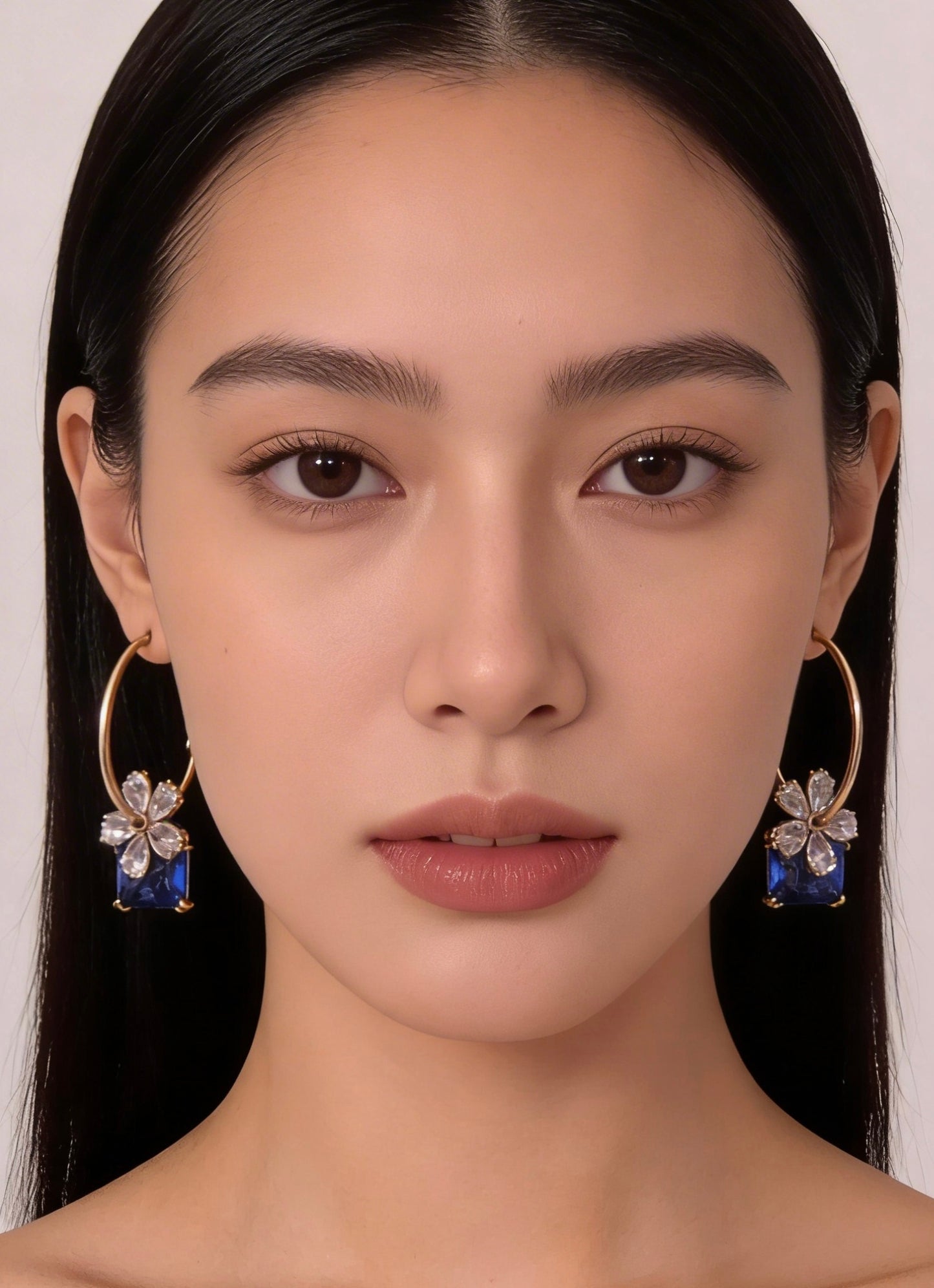 Sapphire Glow Floral Drops