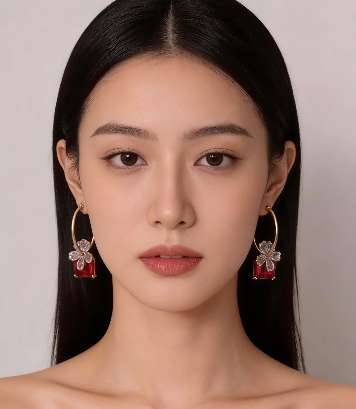 Ruby Glow Floral Drops
