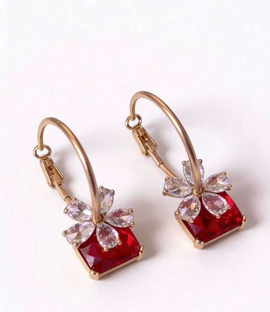 Ruby Glow Floral Drops