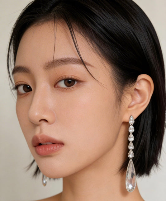Crystal Veil Drops Earrings