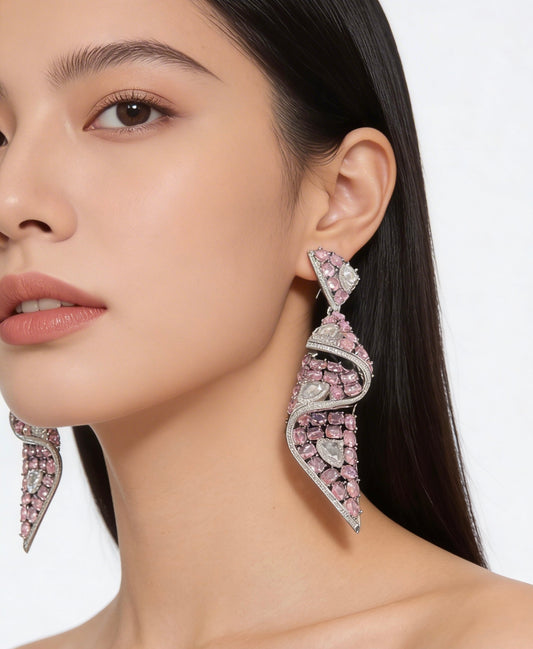Blush Prism Drop Earrings