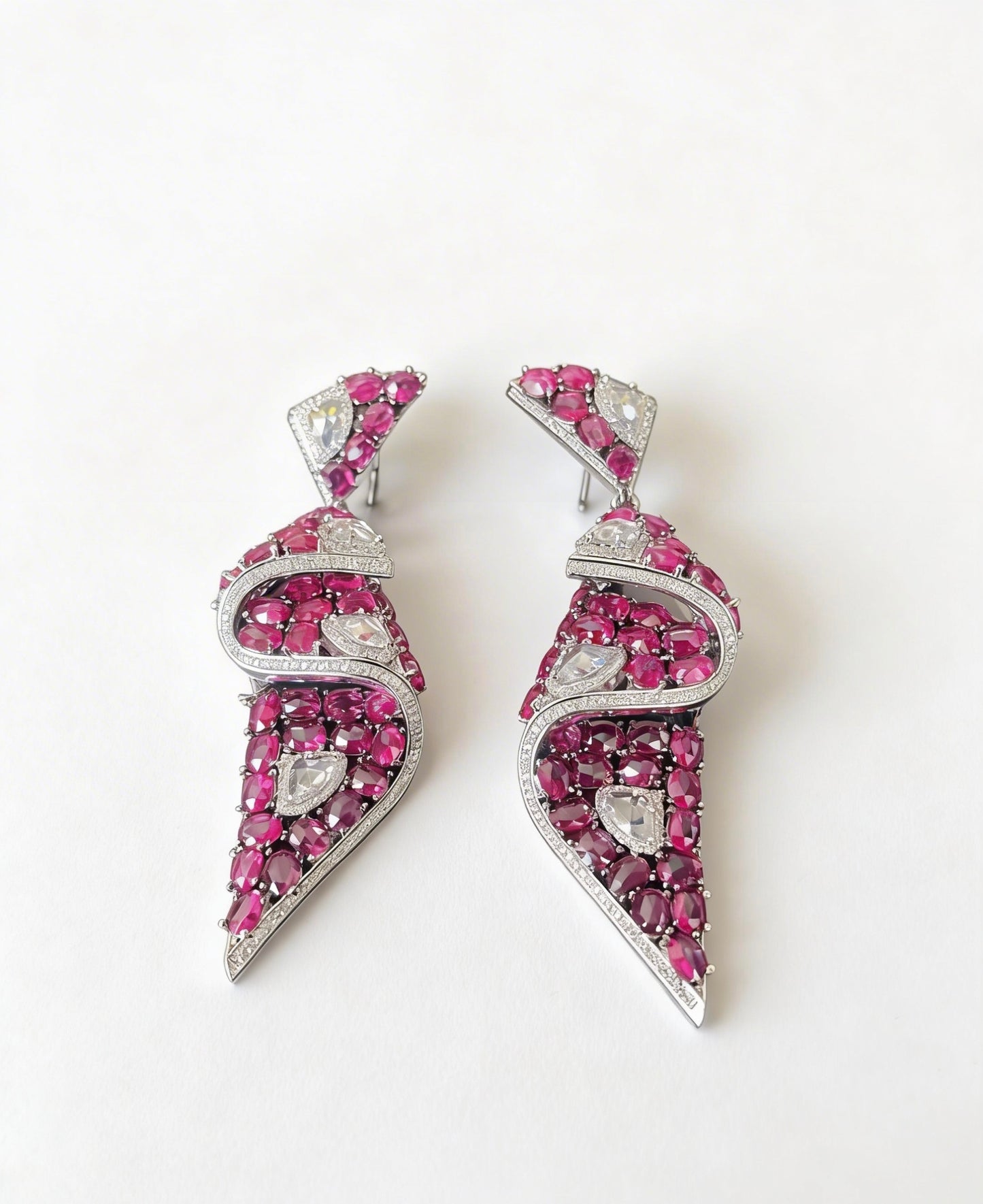 fuchsia Prism Drop Earrings