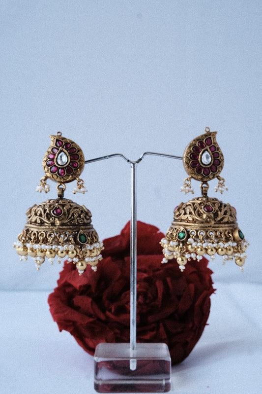 92.5 Solid Silver Jumka Earrings