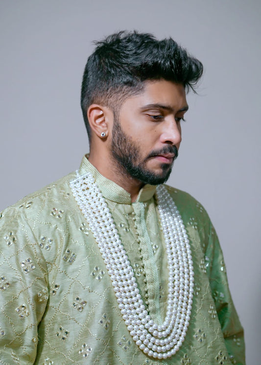 White Shell Pearls Men Necklace - LABELRM