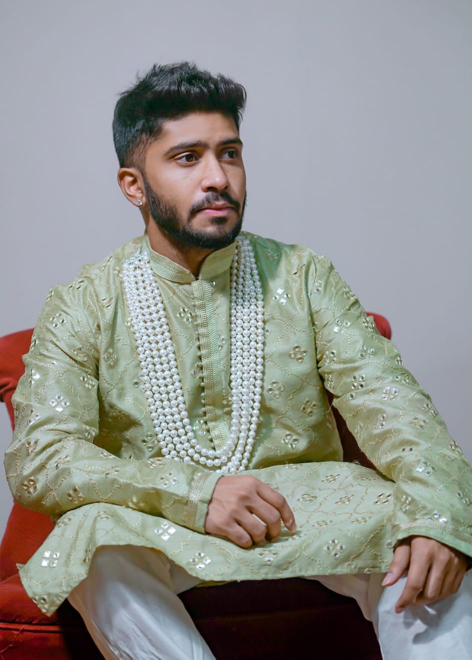 White Shell Pearls Men Necklace - LABELRM