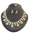 92.5 Silver Geometric Necklace Set with Necklace, Earrings, Ring & Bangle