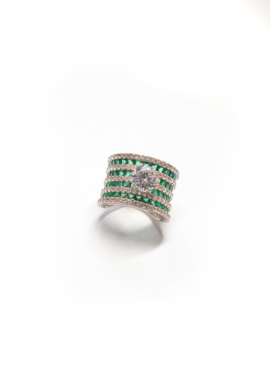 Aveline Slim Ring - Emerald Stone