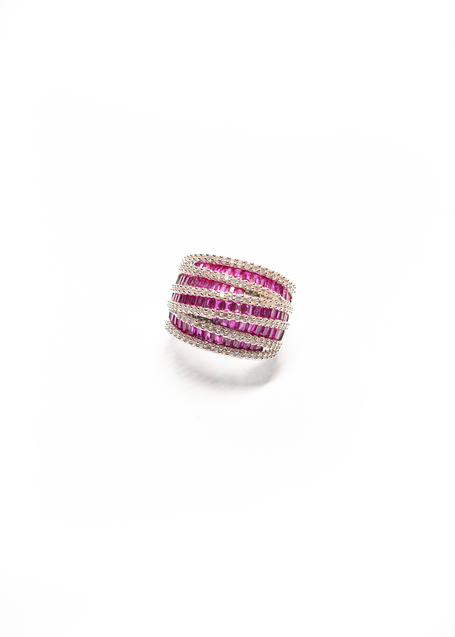 Aveline Stack Ring - Ruby Studded Stones