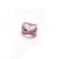 Aveline Cross Ring - Ruby Studded Stones