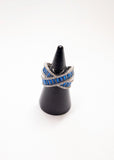 Aveline Cross Ring - Sapphire Stones