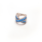 Aveline Cross Ring - Sapphire Stones