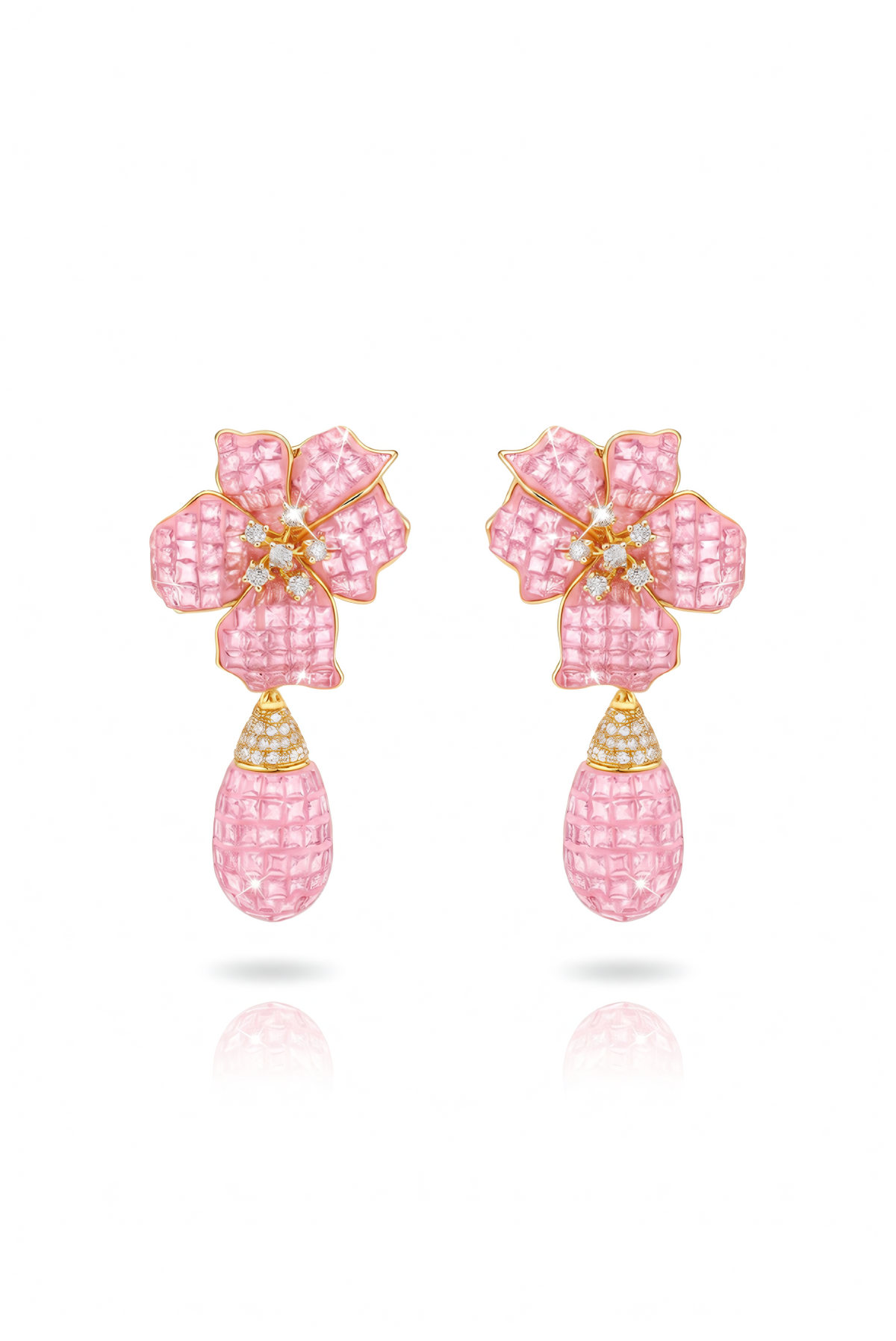 Blush Bloom Drop Earrings