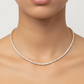 Luxe Silver Tennis Necklace & Earring Set