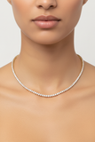 Luxe Silver Tennis Necklace & Earring Set