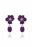 Amethyst Bloom Drop Earrings