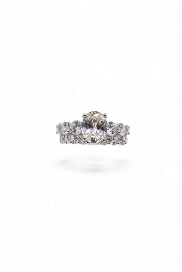 Two Stone Bypass Statement Ring