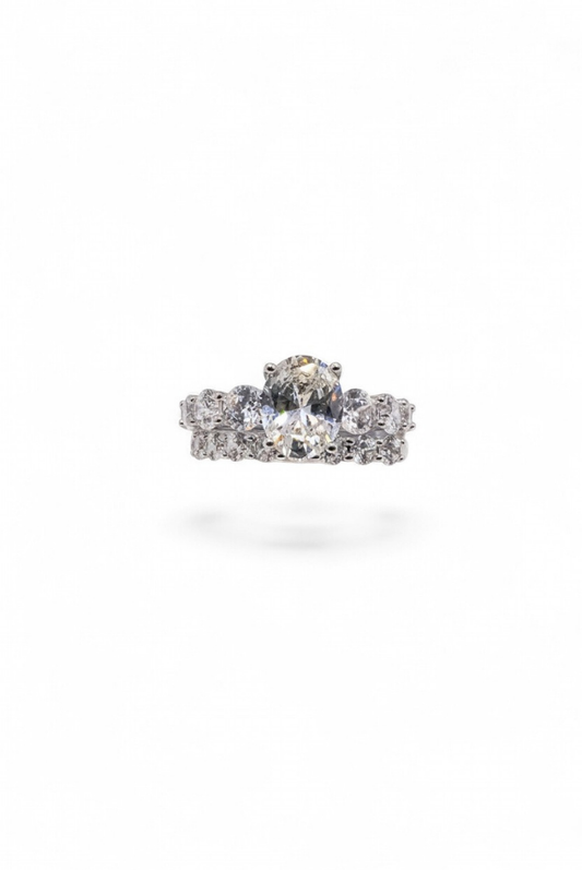 Two Stone Bypass Statement Ring